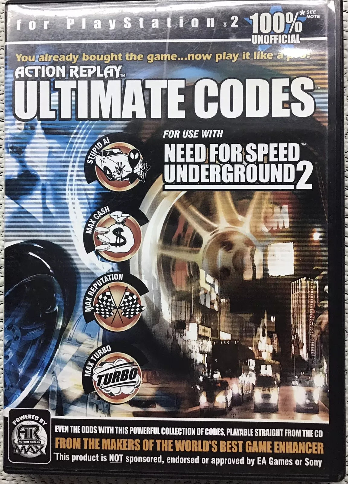 Action Replay Ultimate Codes Need for Speed Underground 2 - (IB) (Playstation 2)